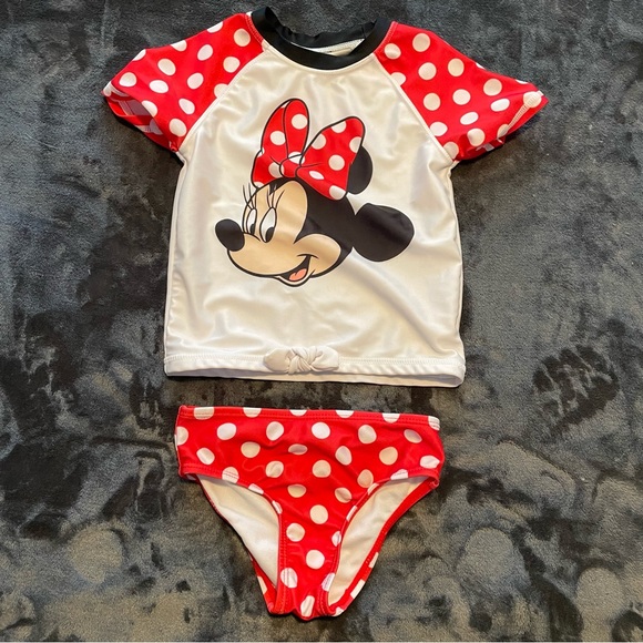 Disney Swim Disney Junior Minnie Mouse Bathing Suit Rash Guard